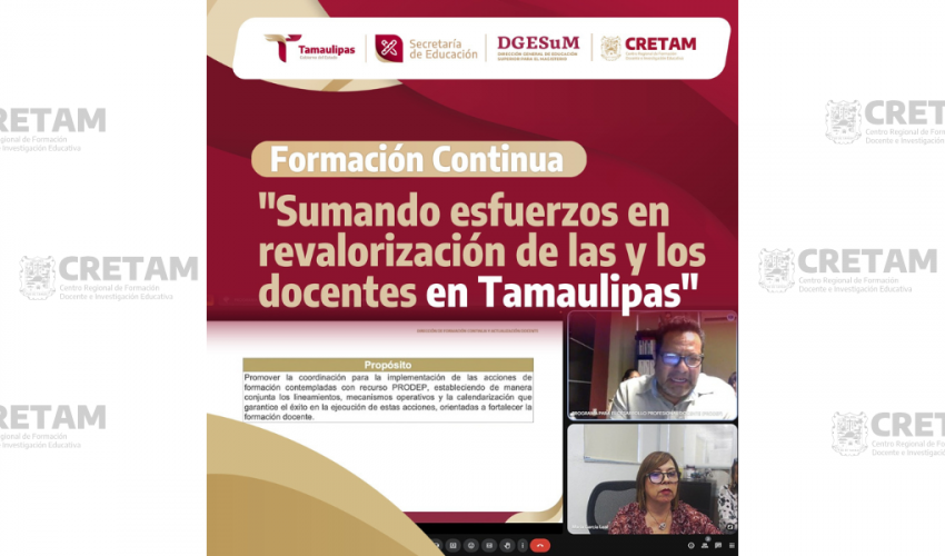Fortalece CRETAM la formación docente con la Dirección de Formación Continua