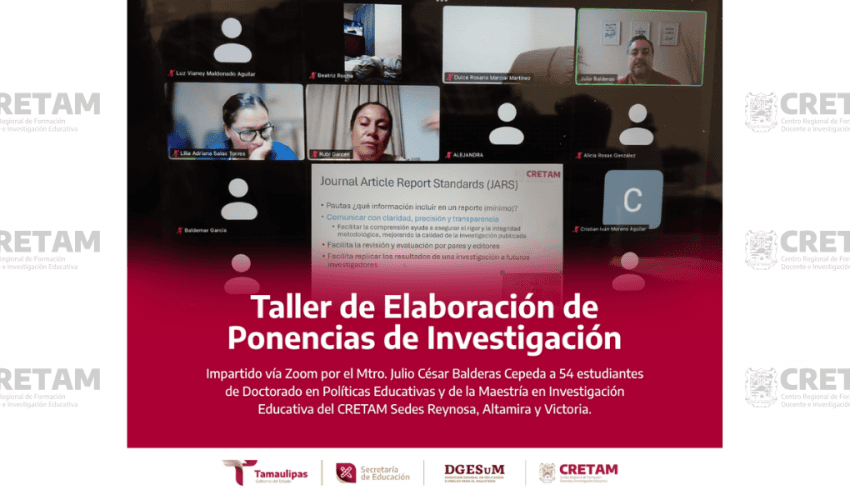 Taller de Elaboración de Ponencias de Investigación del CRETAM