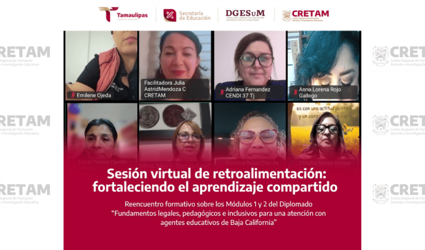 Sesión virtual de retroalimentación fortaleciendo el aprendizaje compartido